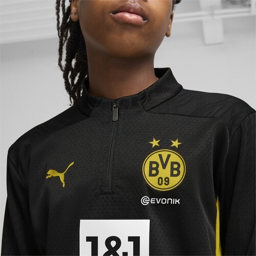 PUMA-Haut d’entraînement à 1/4 zip Borussia Dortmund Enfant et Adolescent-4