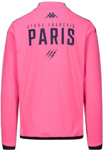 KAPPA-Sweat zippé Ablas Pro 8 Kappa Stade Français Paris Officiel Rugby Rose Homme-0