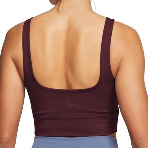 NIKE-Brassière Bordeaux Femme Nike Yoga Luxe-1