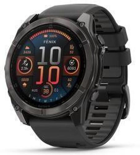 GARMIN-fenix 8 43mm,AMOLED,Saph,CrbnGry Ti/Blk,Blk/PebblGryBnd-image-1