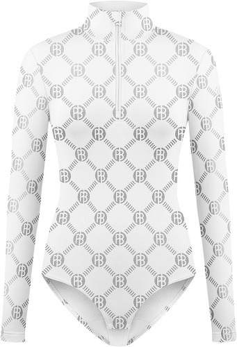 POIVRE BLANC-Sous Vetement Technique Poivre Blanc Base Layer Bodysuit 1942 Monogram White Femme-0