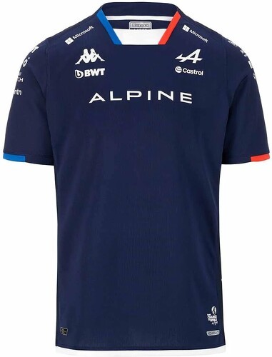 KAPPA-Maillot Kombat France Ocon BWT Alpine F1 Team Bleu Homme-1