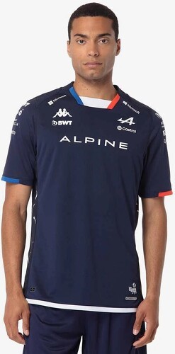 KAPPA-Maillot Kombat France Ocon BWT Alpine F1 Team Bleu Homme-3