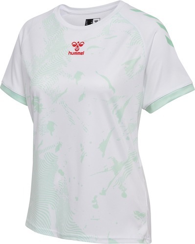 HUMMEL-Maillot Hummel Graphic Femmes blanc/vert-2