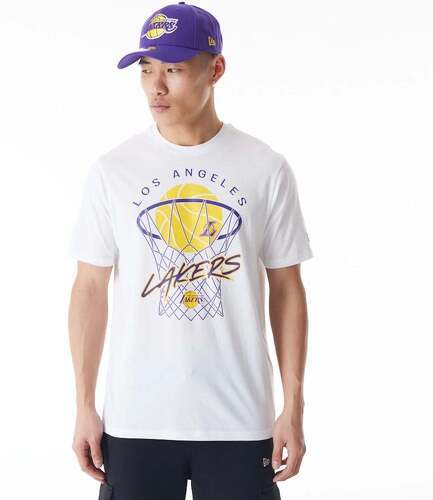 NEW ERA-T-shirt Los Angeles Lakers NBA Net Graphic-0