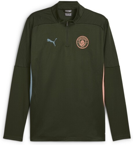 PUMA-Haut d'entraînement à 1/4 zip Manchester City Homme-0