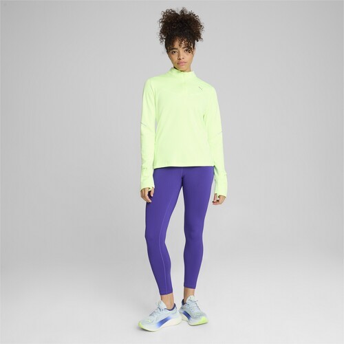 PUMA-Haut en polaire à 1/2 zip PUMA RUN Grid Femme-2