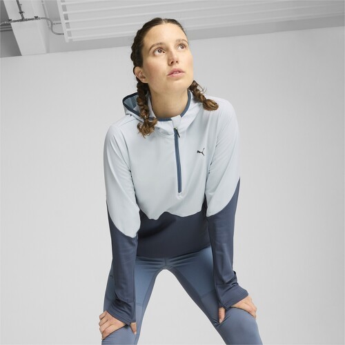 PUMA-Haut hybride à 1/2 zip SEASONS Femme-3