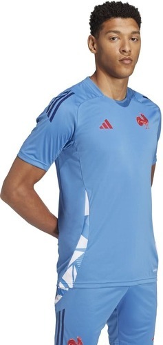 adidas-T-shirt d'entraînement Adidas Équipe de France Bleu ciel-4