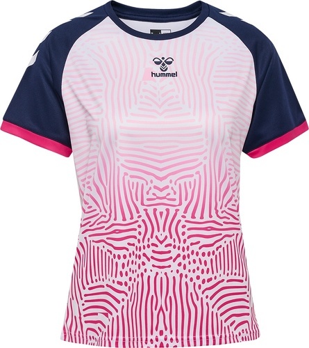 HUMMEL-Maillot Hummel Graphic Femmes blanc/rose-2