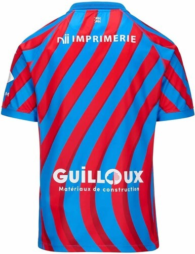 KAPPA-Maillot Kombat Home SM Caen Bleu/Rouge Enfant-1