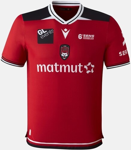 MACRON-Maillot LOU Rugby Extérieur Officiel Lyon Homme Rouge-1