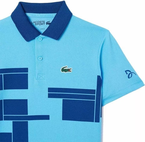 LACOSTE-Polo Lacoste Tennis Novak Djokovic Junior Bleu-2