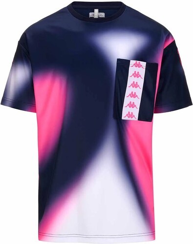 KAPPA-T-shirt Banda Fapy Kappa Stade Français Paris Officiel Rugby Bleu/Rose Homme-1