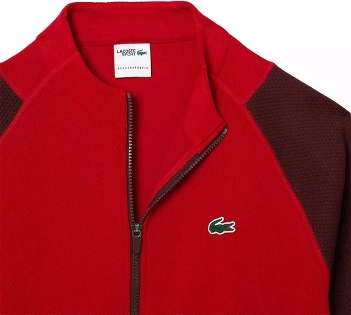 LACOSTE-Veste zippée Lacoste Tennis Novak Djokovic Rouge / Bordeaux-1