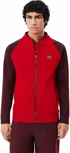 LACOSTE-Veste zippée Lacoste Tennis Novak Djokovic Rouge / Bordeaux-4