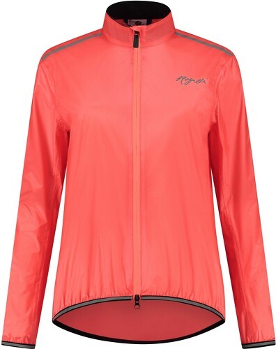 Rogelli-Veste Velo Manches Longues Pluie Vent Essential - Femme - Coral-0