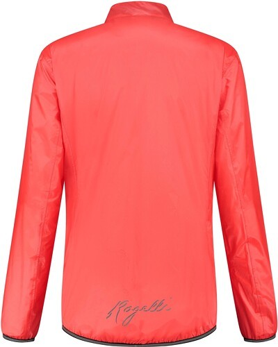 Rogelli-Veste Velo Manches Longues Pluie Vent Essential - Femme - Coral-1