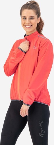 Rogelli-Veste Velo Manches Longues Pluie Vent Essential - Femme - Coral-2