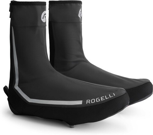 Rogelli-Couvre-chaussures Hommes Femmes - Noir - Rogelli Essential HI VIS-image-1