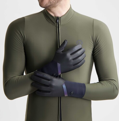 Rogelli-Gants de vélo Hiver -  Hommes Femmes - Noir - Rogelli Distance-1