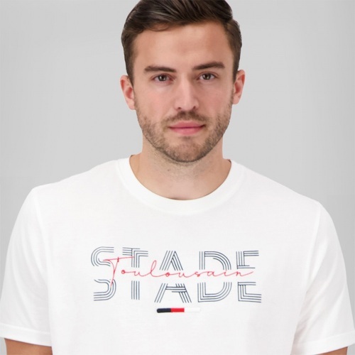 STADE TOULOUSAIN-T-shirt Homme Stade Toulousain Sled Blanc-3