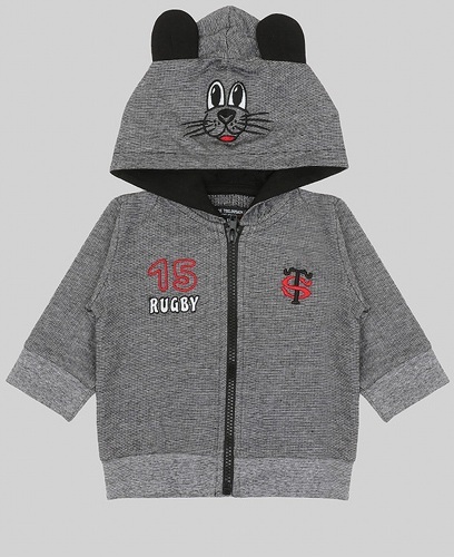 STADE TOULOUSAIN-Veste pour bébé Stade Toulousain Hoodie Cute gris-0