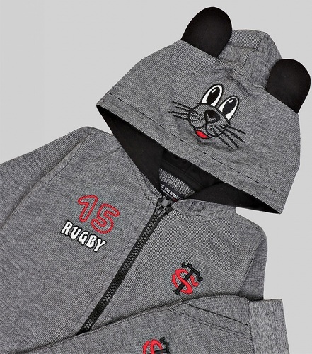 STADE TOULOUSAIN-Veste pour bébé Stade Toulousain Hoodie Cute gris-2