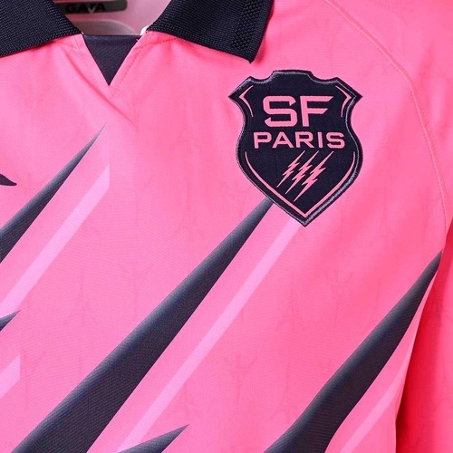 KAPPA-Maillot Kombat Home Stade Français Paris Rose Homme-2