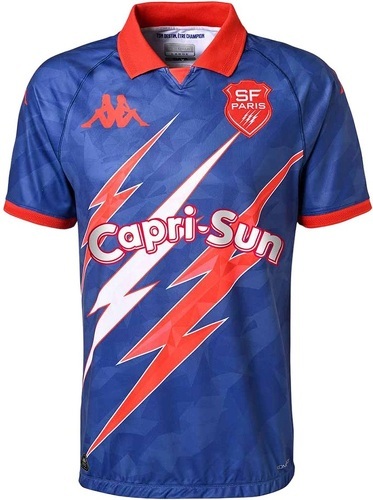 KAPPA-Maillot Kombat Away Stade Francais Paris Bleu Homme-0