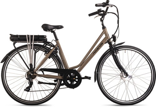 Hollandia-Vélo de ville électrique Femme 28'' Optima Basic Marron 7 vitesses-1