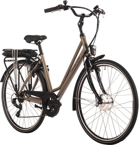 Hollandia-Vélo de ville électrique Femme 28'' Optima Basic Marron 7 vitesses-image-1