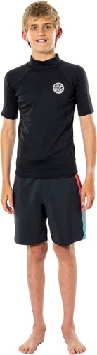 RIP CURL-Rip Curl Enfants Top à Manches Courtes Thermopro - Black-3