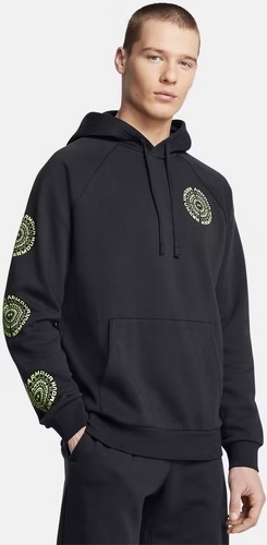 UNDER ARMOUR-Sweat à capuche UA Rival Fleece High Brand Read Logo Hoodie noir-2