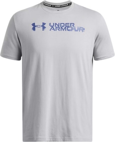 UNDER ARMOUR-T-shirt Under Armour Sliced Wordmark pour homme gris-0