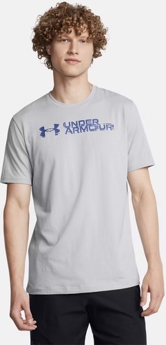 UNDER ARMOUR-T-shirt Under Armour Sliced Wordmark pour homme gris-2