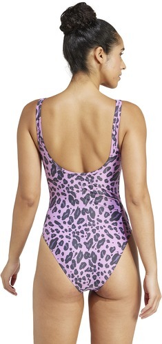 adidas-Maillot de bain 1 pièce imprimé animal dos en U femme adidas Essentials-4