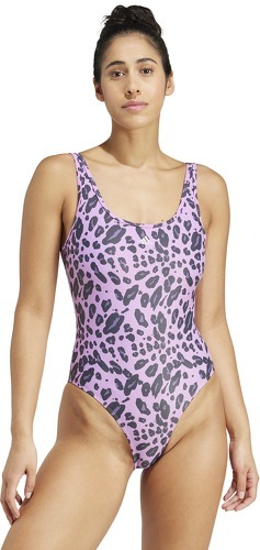 adidas-Maillot de bain 1 pièce imprimé animal dos en U femme adidas Essentials-2