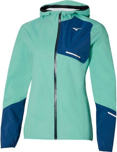 MIZUNO-Mizuno trail  waterproof 20k jacket ldusty jade veste running etanche pour femme-0