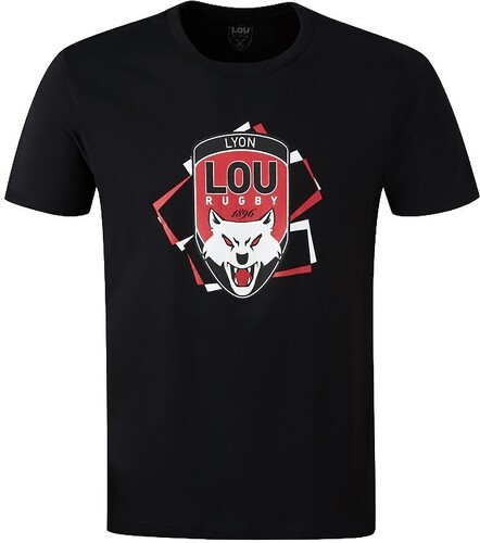 LOU RUGBY LYON-T-shirt Trace LOU Rugby Extérieur Officiel Lyon Homme Noir-1