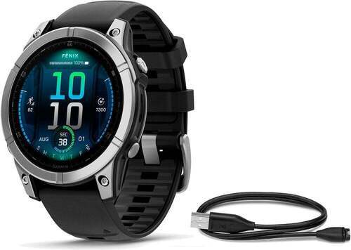 GARMIN-fenix E,47mm,Stainless Steel/Graphite-0