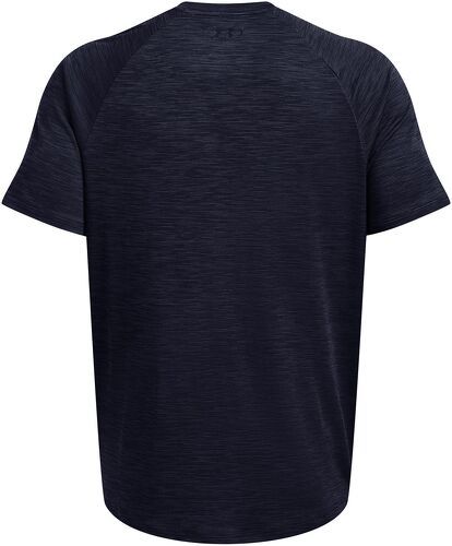 UNDER ARMOUR-T-shirt Tech Textured Midnight Navy / Black-1