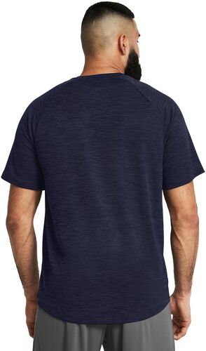 UNDER ARMOUR-T-shirt Tech Textured Midnight Navy / Black-3