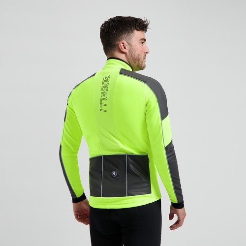 Rogelli-Veste de cyclisme hiver - Hommes - Jaune - Rogelli Essential HI VIS-3