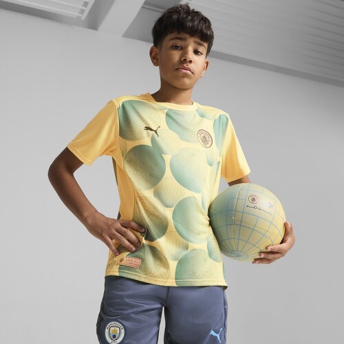 PUMA-Maillot d’avant-match à manches courtes Manchester City Enfant et Adolescent-3