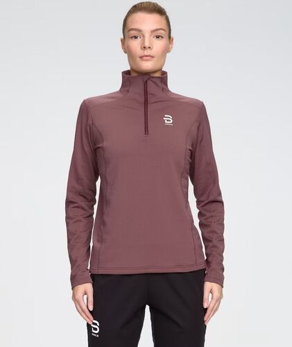 DAEHLIE-Daehlie half zip grid wild berry seconde couche-1