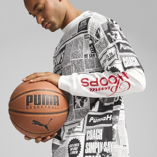 PUMA-T-shirt de basketball à manches longues Media Day Homme-4