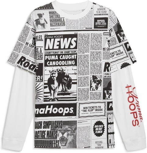 PUMA-T-shirt de basketball à manches longues Media Day Homme-0