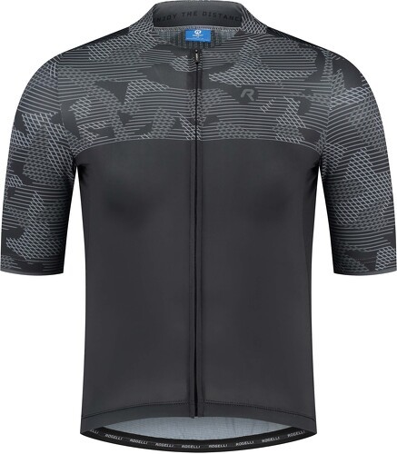 Rogelli-Maillot Manches Courtes Velo Camo - Homme - Bleu/Gris-0