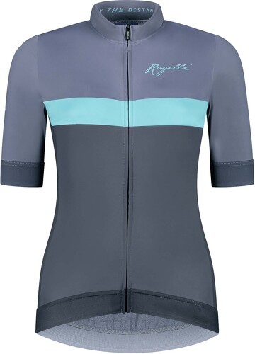 Rogelli-Maillot Manches Courtes Velo Prime - Femme - Bleu/Turquoise-0